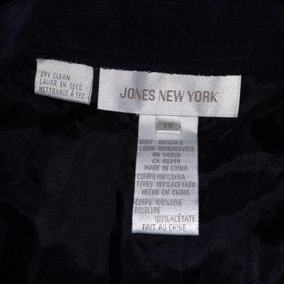 Jones New York Silk Lined Blue Pants Size 14 Pockets Wide Leg Cuffed Hems NEW - Picture 16 of 16